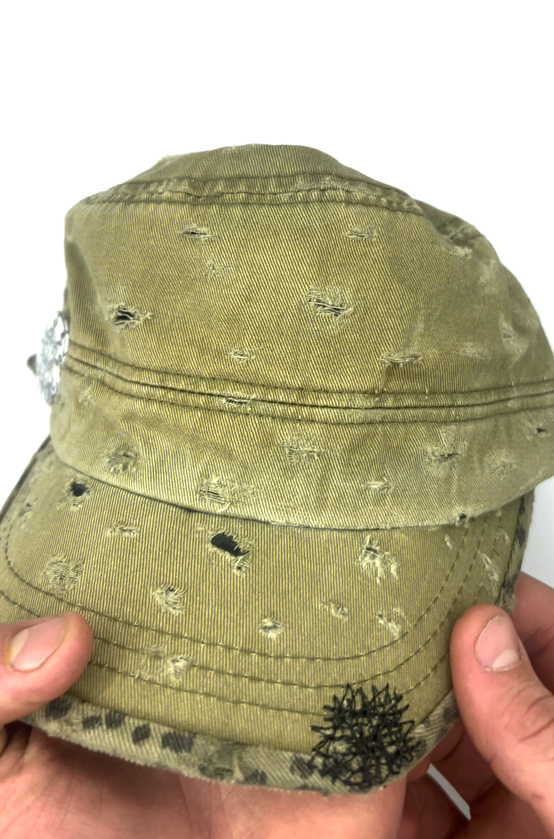 Custom Military Cap–Khaki Cheetah